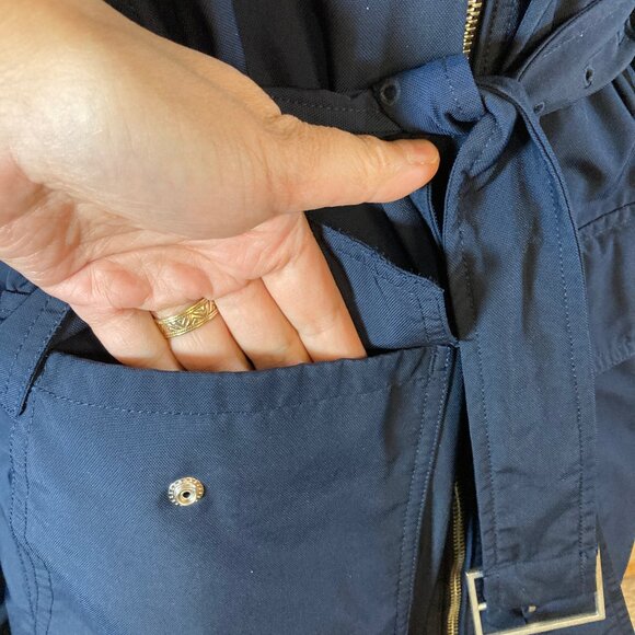 #40Women's Tommy Hilfiger Navy Blue Jacket, Size XL - Picture 4 of 8